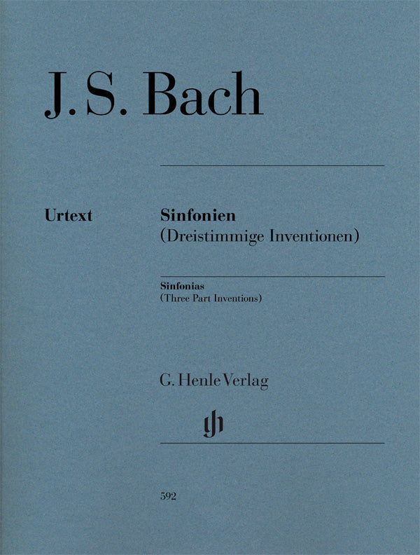 バッハ:シンフォニア(三声のインヴェンション) BWV 787-801/原典版/Scheideler編/Schneidt運指 【輸入:ピアノ】