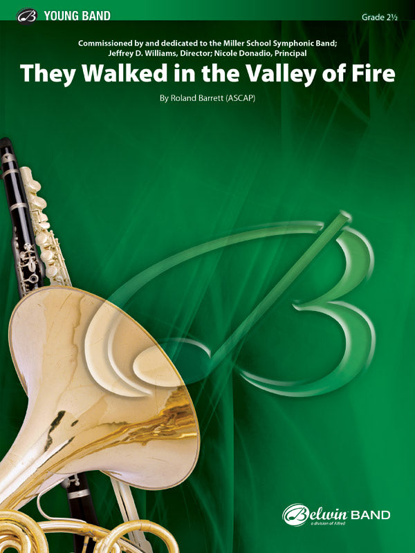 バレット:They Walked in the Valley of Fire: スコアとパート譜セット 【輸入:吹奏楽】