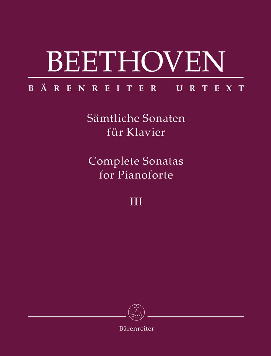 ベートーヴェン:ピアノ・ソナタ全集 第3巻: Op.54-Op.111/原典版/デル・マー編 【輸入:ピアノ】