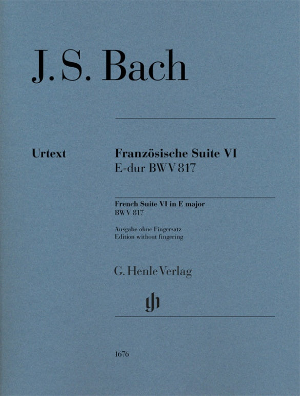 バッハ:フランス組曲 第6番 BWV 817/原典版/Scheideler編/運指なし 【輸入:ピアノ】