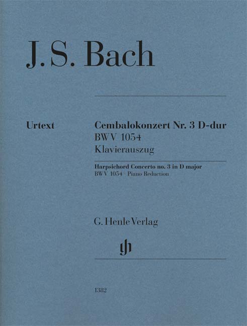 バッハ:チェンバロ協奏曲 第3番 ニ長調 BWV 1054/原典版/Mullemann & Minuth編 【輸入:ピアノ】