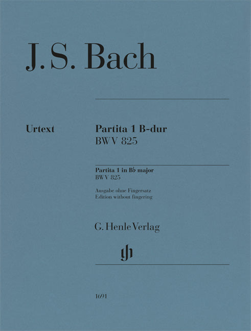 バッハ:パルティータ 第1番 ロ長調 BWV 825/原典版/Scheideler編(運指なし) 【輸入:ピアノ】
