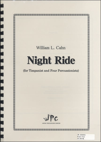 JC000952JPC楽譜 Night Ride for Timpanist and Four Percussionists 5重奏