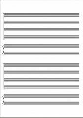 五線紙・五線ノート | 五線紙 NO．33 12段 両面（10枚入