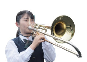 吹奏楽用 フェイスシールド(タイプ-C)【対象楽器トロンボーン】(本体セット フレーム1本+ フィルム2枚入り)