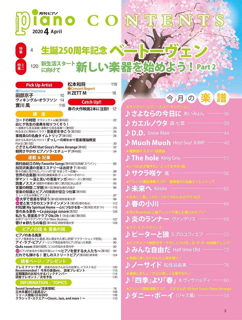 月刊ピアノ 2020年4月号