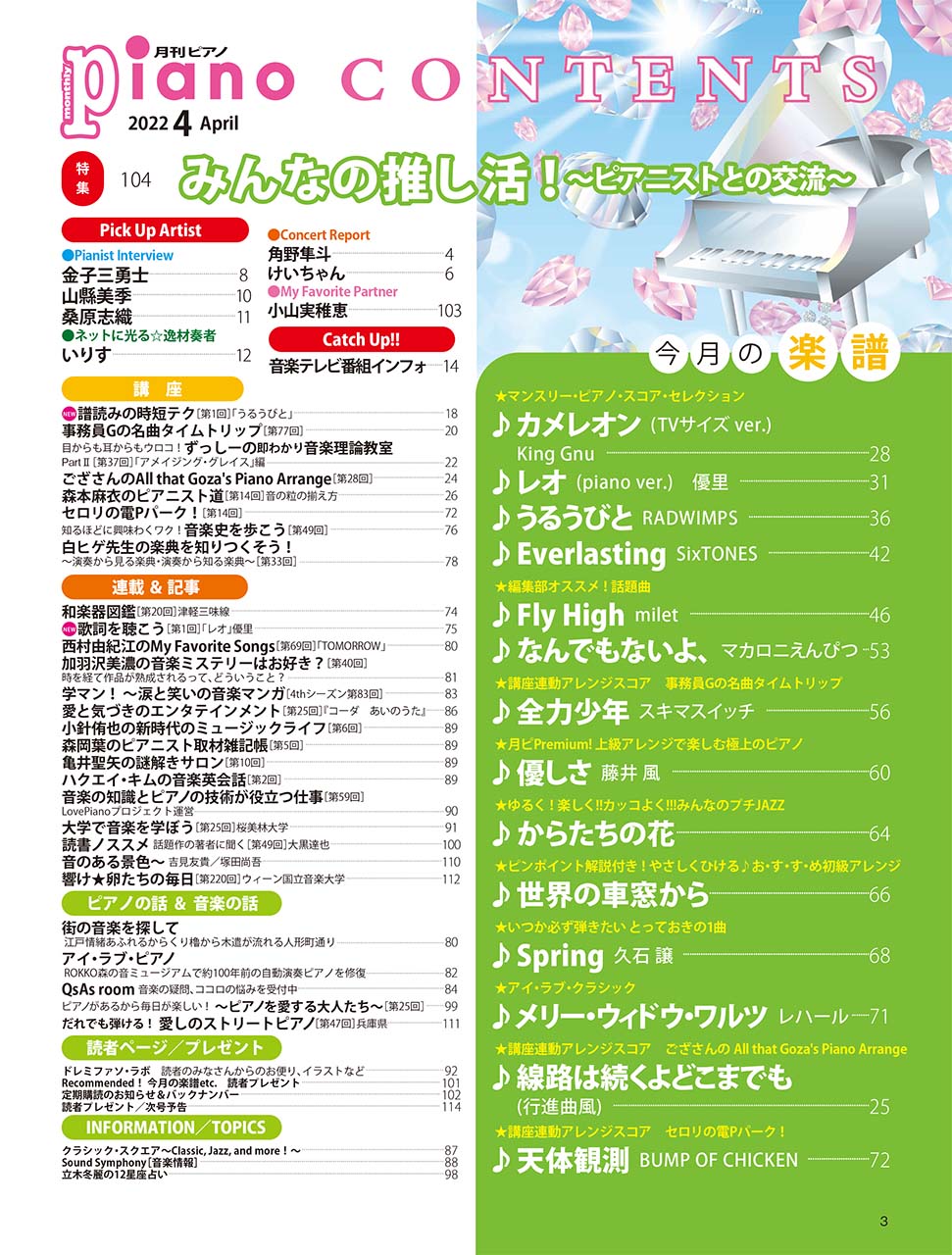 月刊ピアノ 2022年4月号