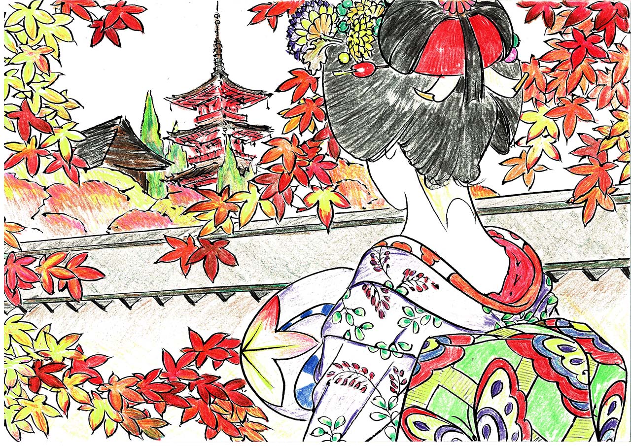 「塗り絵」と楽しむ日本のうた 2 秋を歌う