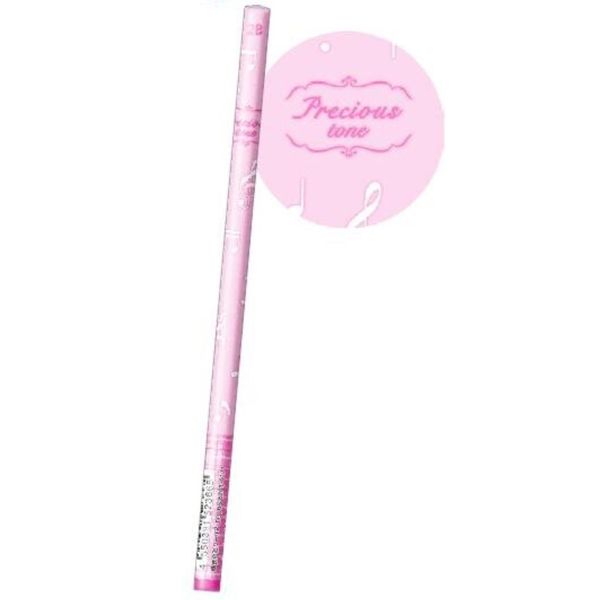 鉛筆２Ｂ・丸　プレシャストーン／ピンク