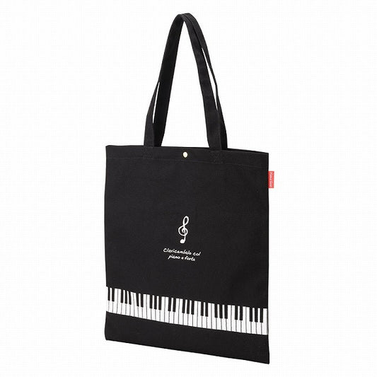 Piano line マチなしキャンバストートバッグ(ト音記号)