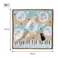 Piano line 刺繍入りジャガードハンドタオル(ねこ)