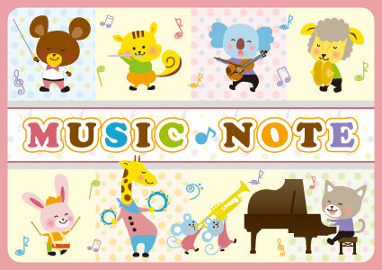 ミュージックノート　音楽会　シール付【発注単位：１０枚】