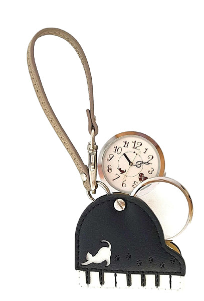 ルーペウォッチ　ねこピアノ　ブラック