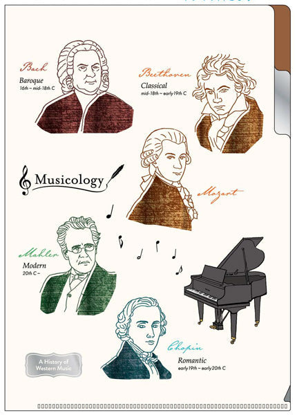 STUDY HOLIC 音楽学　A５ポケットクリアファイル【発注単位：５枚】