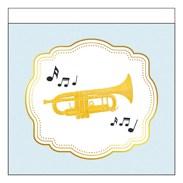 MUSIC ENSEMBLEメモパッド・スクエア　トランペット