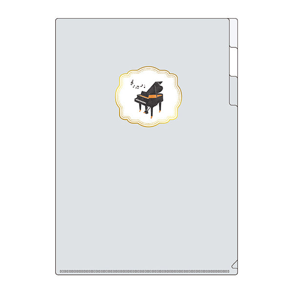 MUSIC ENSEMBLEＡ４ポケットクリアファイル　ピアノ／グレー