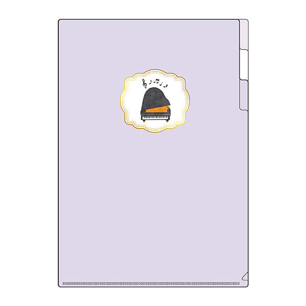 MUSIC ENSEMBLEＡ４ポケットクリアファイル　ピアノ／パープル