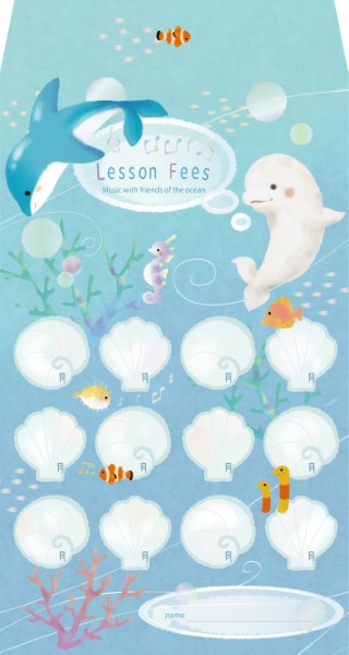 ＡＰ０３１ＦＯ　月謝袋　Ｏｃｅａｎ　ｆａｍｉｌｙ