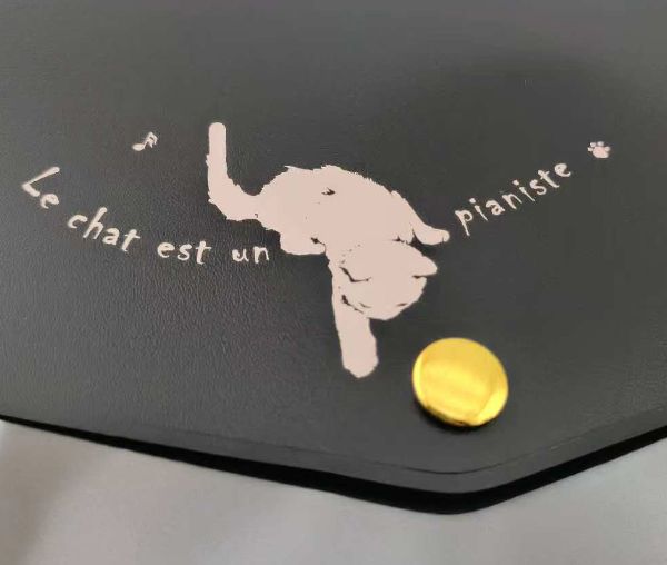 A4フラットケース(マチなし) 音楽とネコ