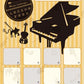月謝袋　Ｍｕｓｉｃ　ｌａｎｄｓｃａｐｅ【発注単位：１０枚】