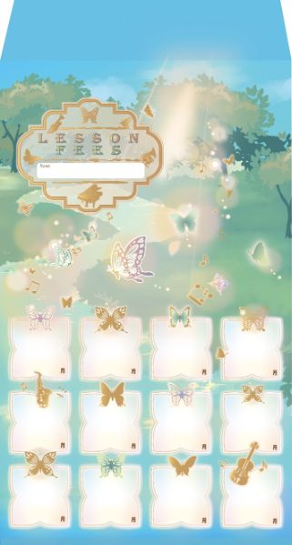 月謝袋　バタフライ【発注単位：１０枚】
