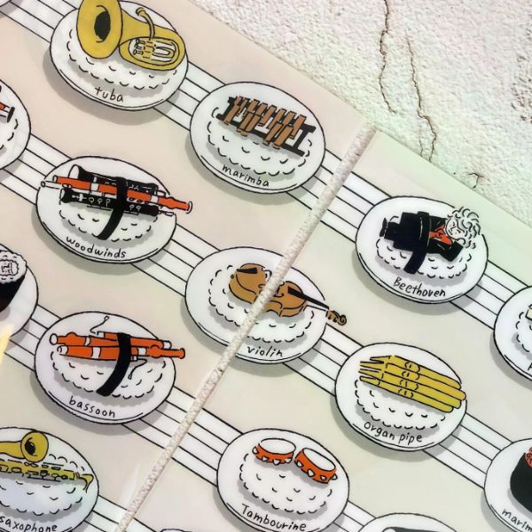 クリアファイル　音楽回転寿司