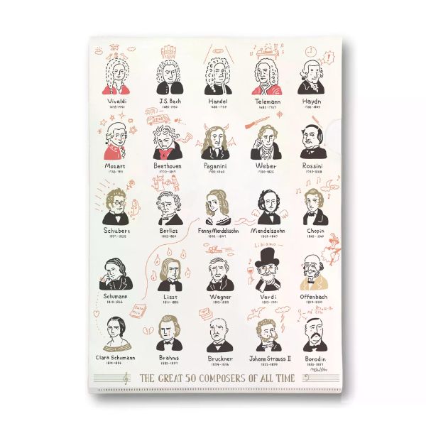 クリアファイル　５０人の作曲家