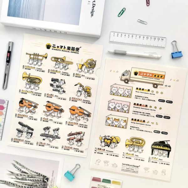 Ａ４クリアファイル　ニャマト楽器便