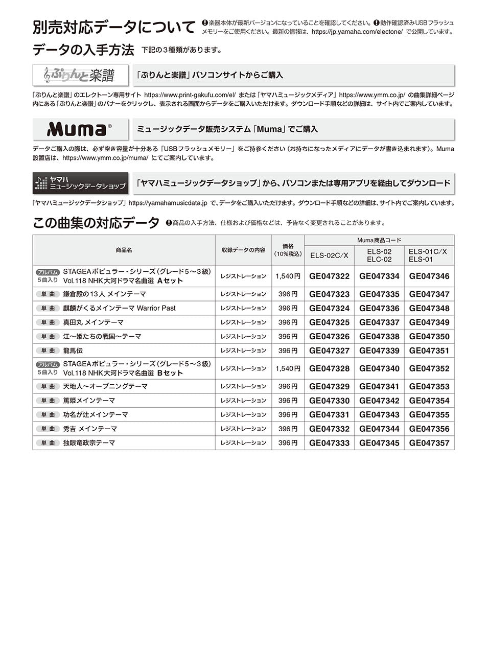 STAGEA ポピュラー 5～3級 Vol.118 NHK大河ドラマ名曲選