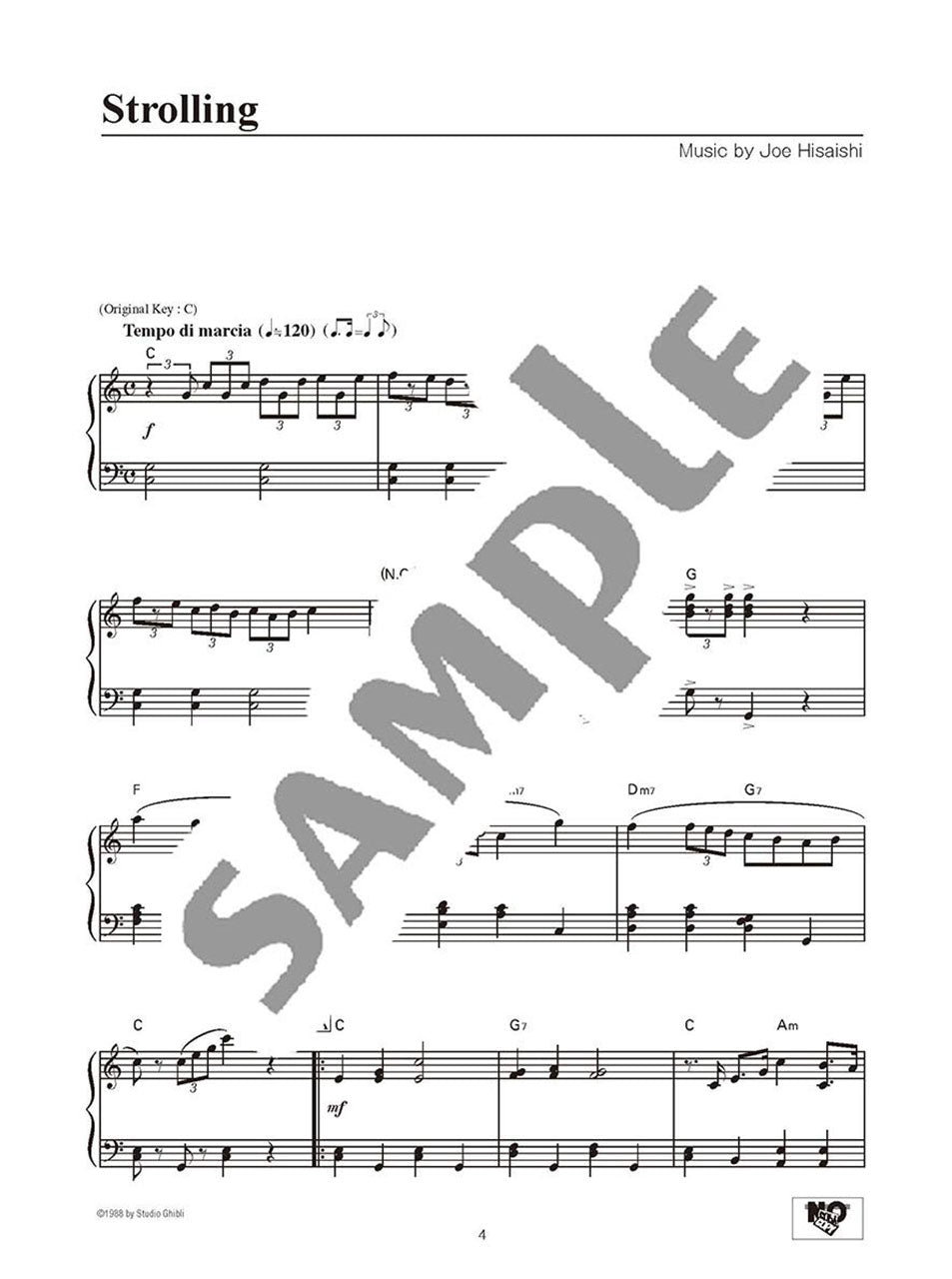 Piano Solo Intermediate Level My Neighbor Totoro