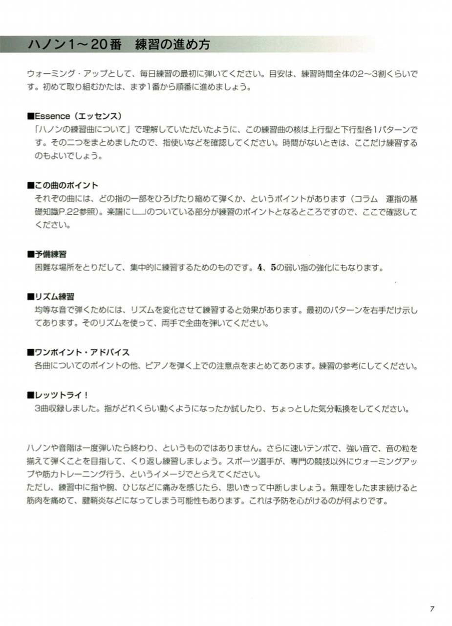 無理のない指のトレーニングのために 大人からはじめるハノンピアノ教本