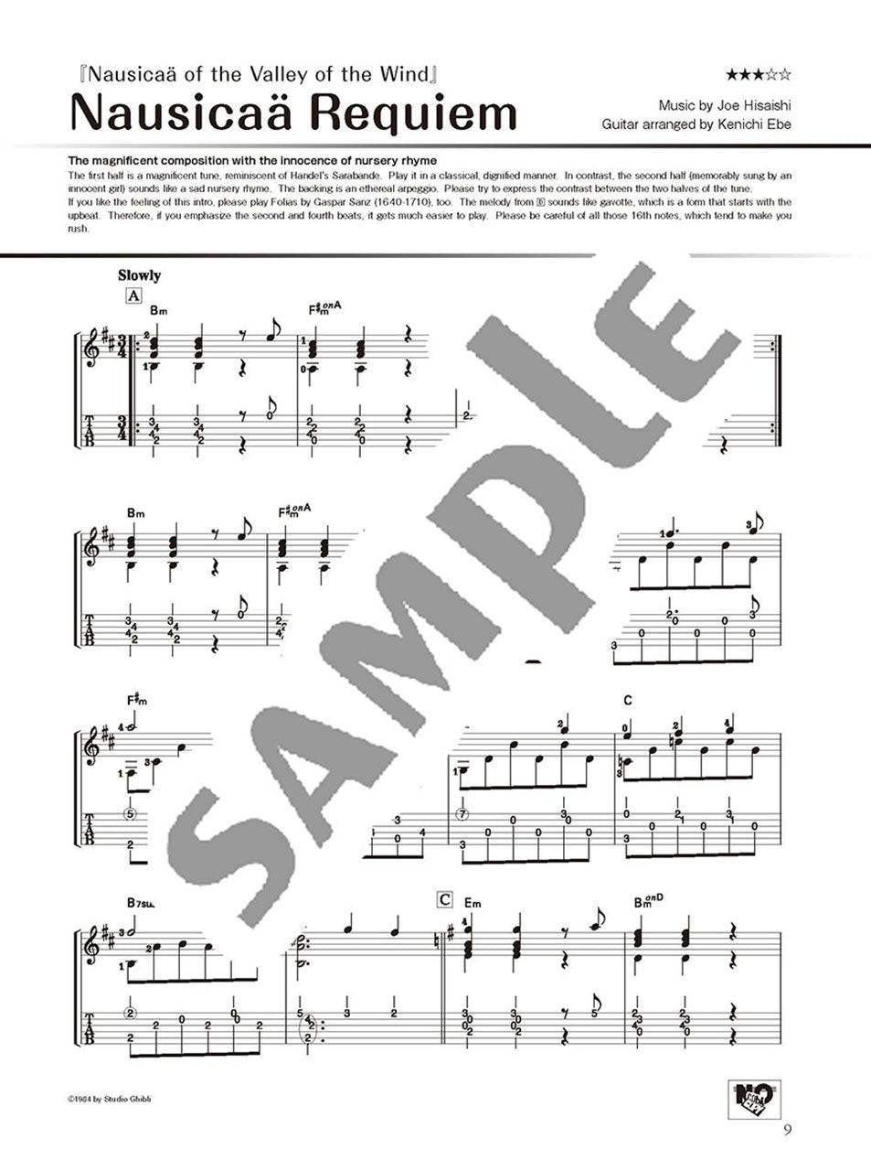 Studio Ghibli Songs for Solo Guitar vol.2 Intermediate