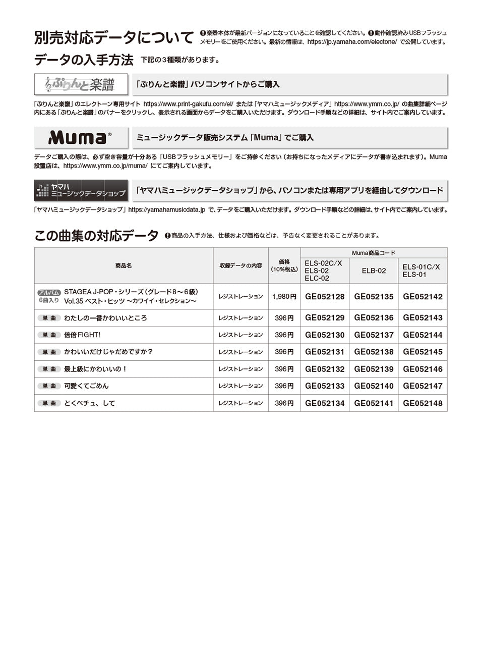 STAGEA J-POP 8～6級 Vol.35 ベスト・ヒッツ ～カワイイ・セレクション～