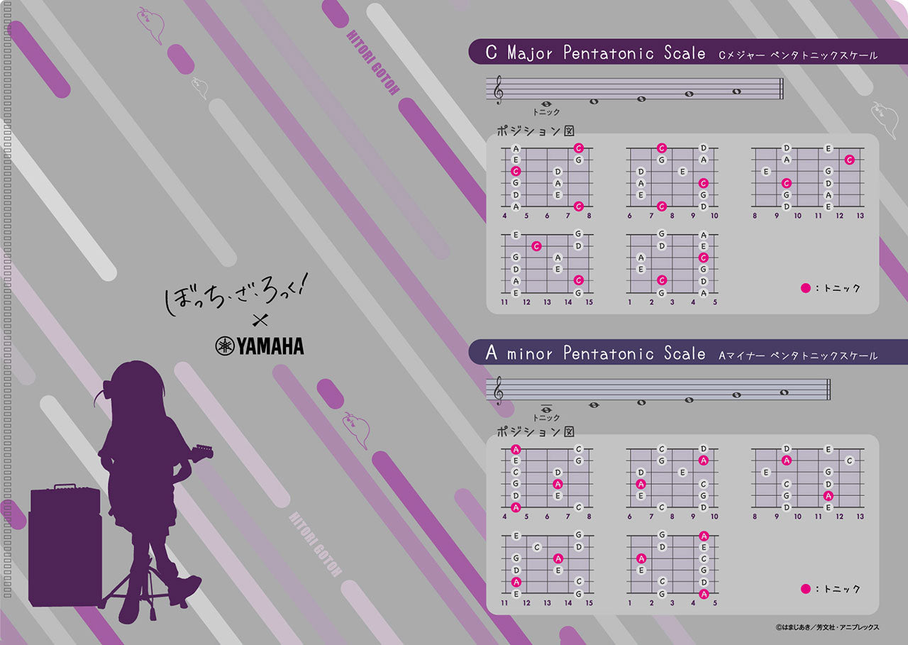 アニメ「ぼっち・ざ・ろっく!」×ヤマハ コード早見表クリアファイル