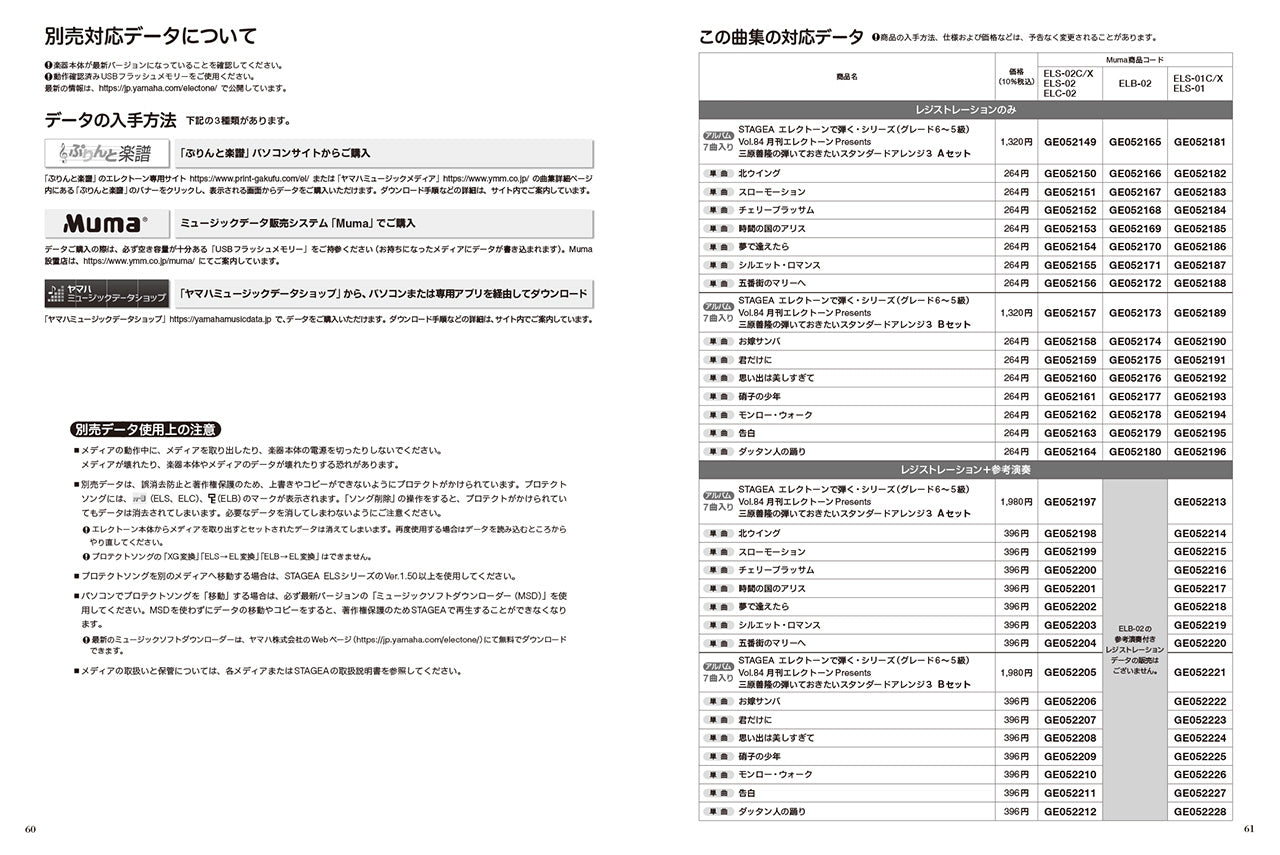 STAGEA エレクトーンで弾く 6～5級 Vol.84 月刊エレクトーンPresents 三原善隆の弾いておきたいスタンダードアレンジ3