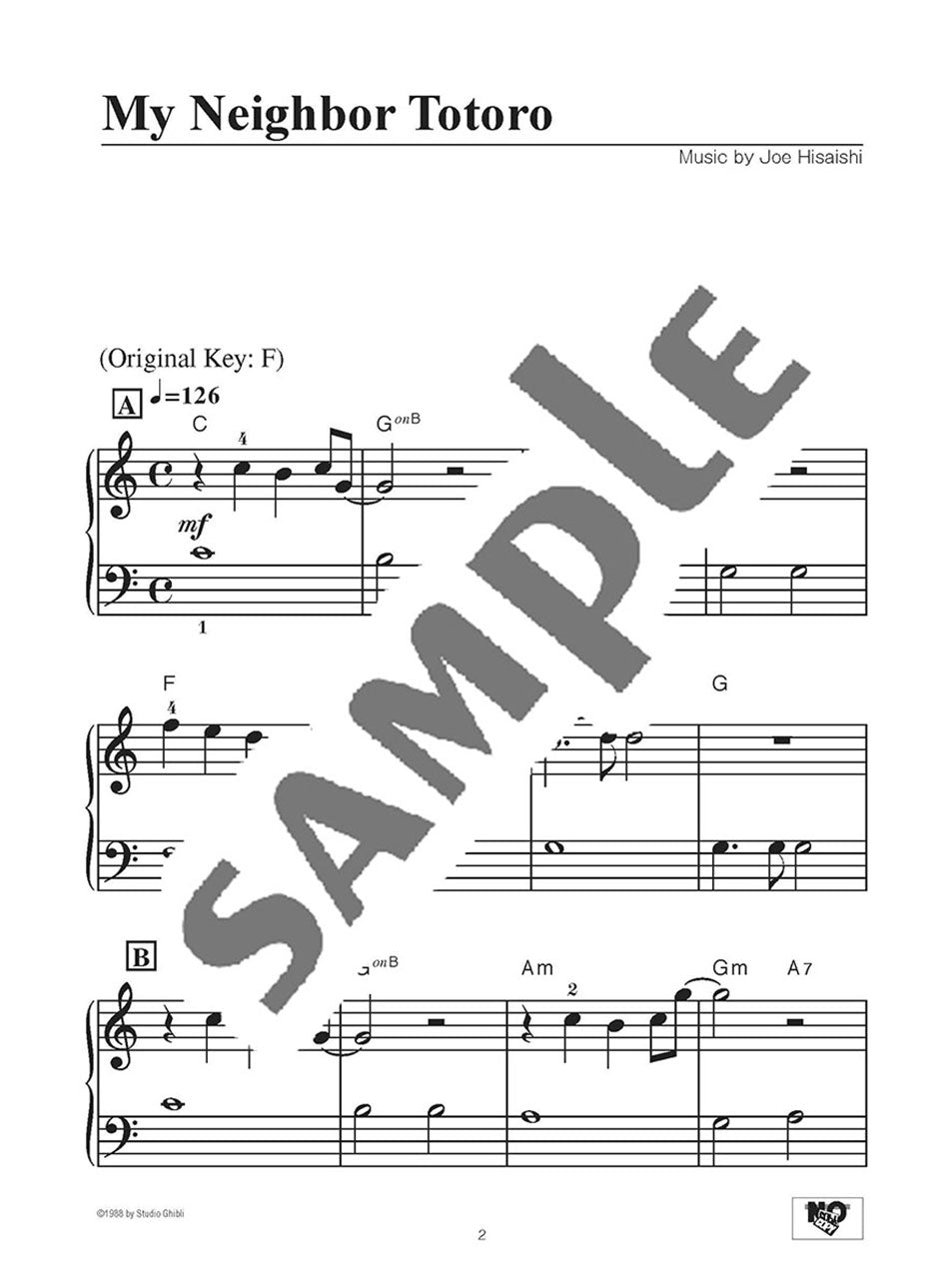 Piano Solo Entry Level My Neighbor Totoro