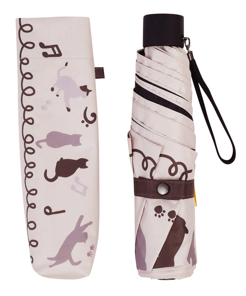 晴雨兼用　折りたたみ日傘　音符
