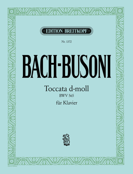 バッハ：トッカータとフーガ ニ短調 BWV 565/ブゾーニ編曲 【輸入：ピアノ】