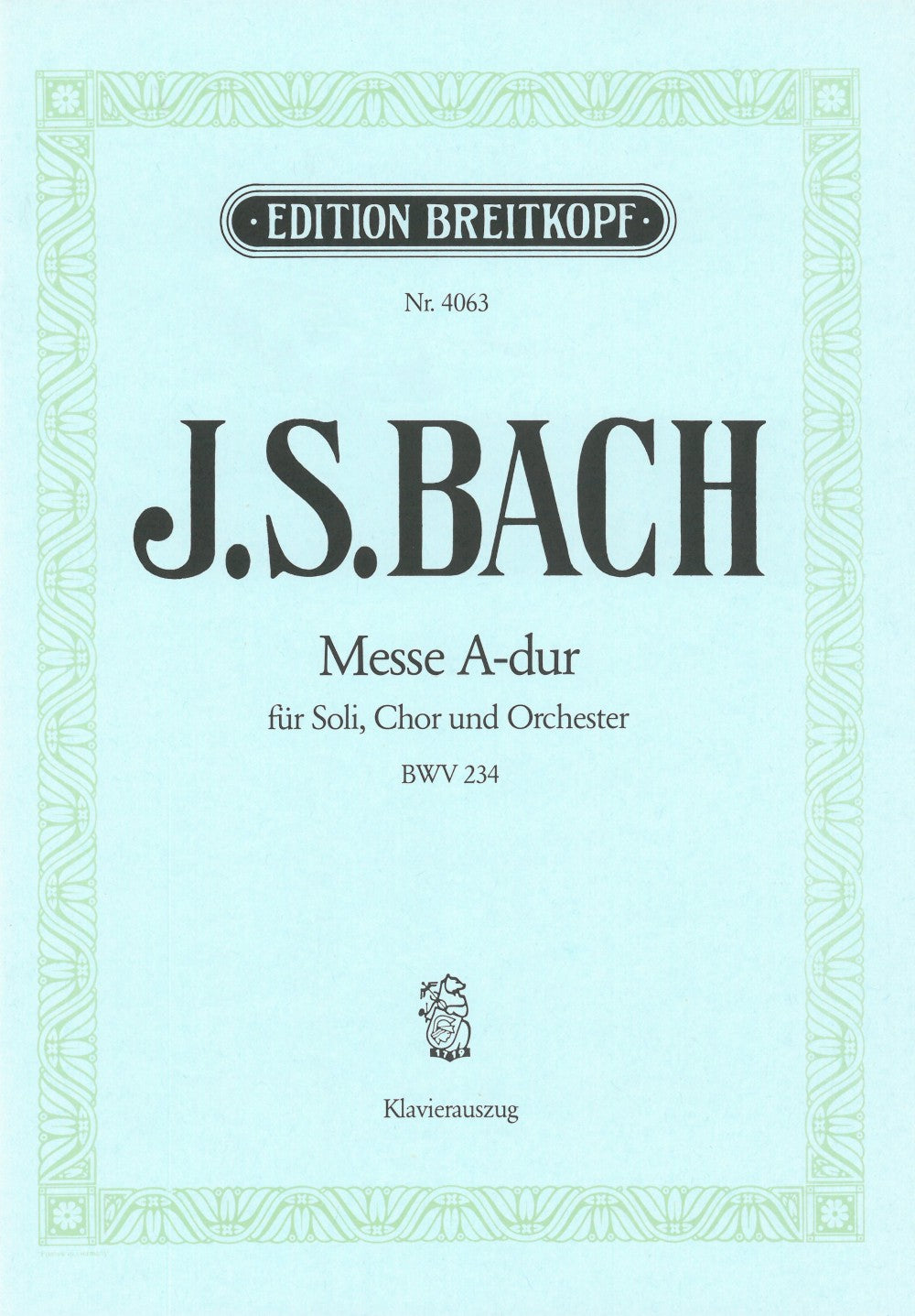 バッハ：ミサ イ長調 BWV 234 (ラテン語) 【輸入：合唱】 | ヤマハの