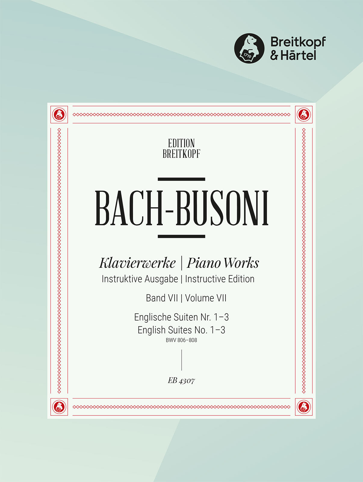 バッハ：イギリス組曲 第1巻 BWV 806-808/ブゾーニ編 【輸入：ピアノ】