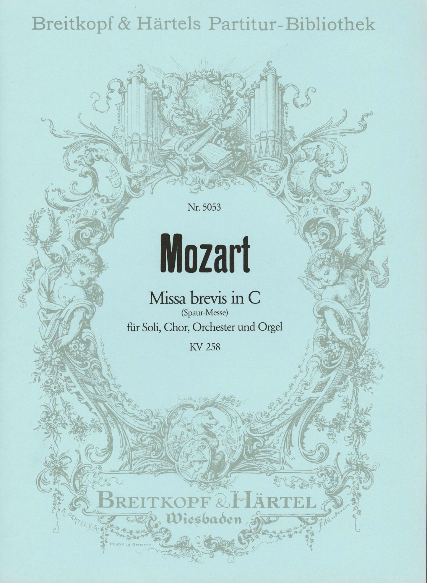モーツァルト：ミサ・ブレヴィス KV 258 「シュパウル」: 指揮者用大型スコア 【輸入：合唱とオーケストラ】