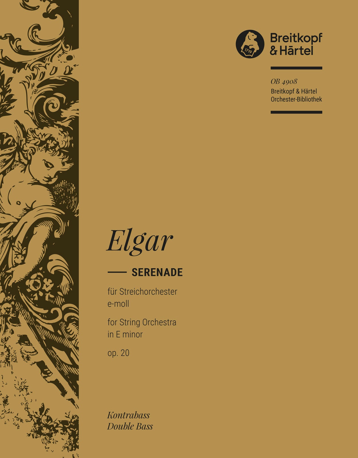 エルガー：弦楽のためのセレナード ホ短調 Op.20: コントラバス 【輸入：オーケストラ･パート譜】