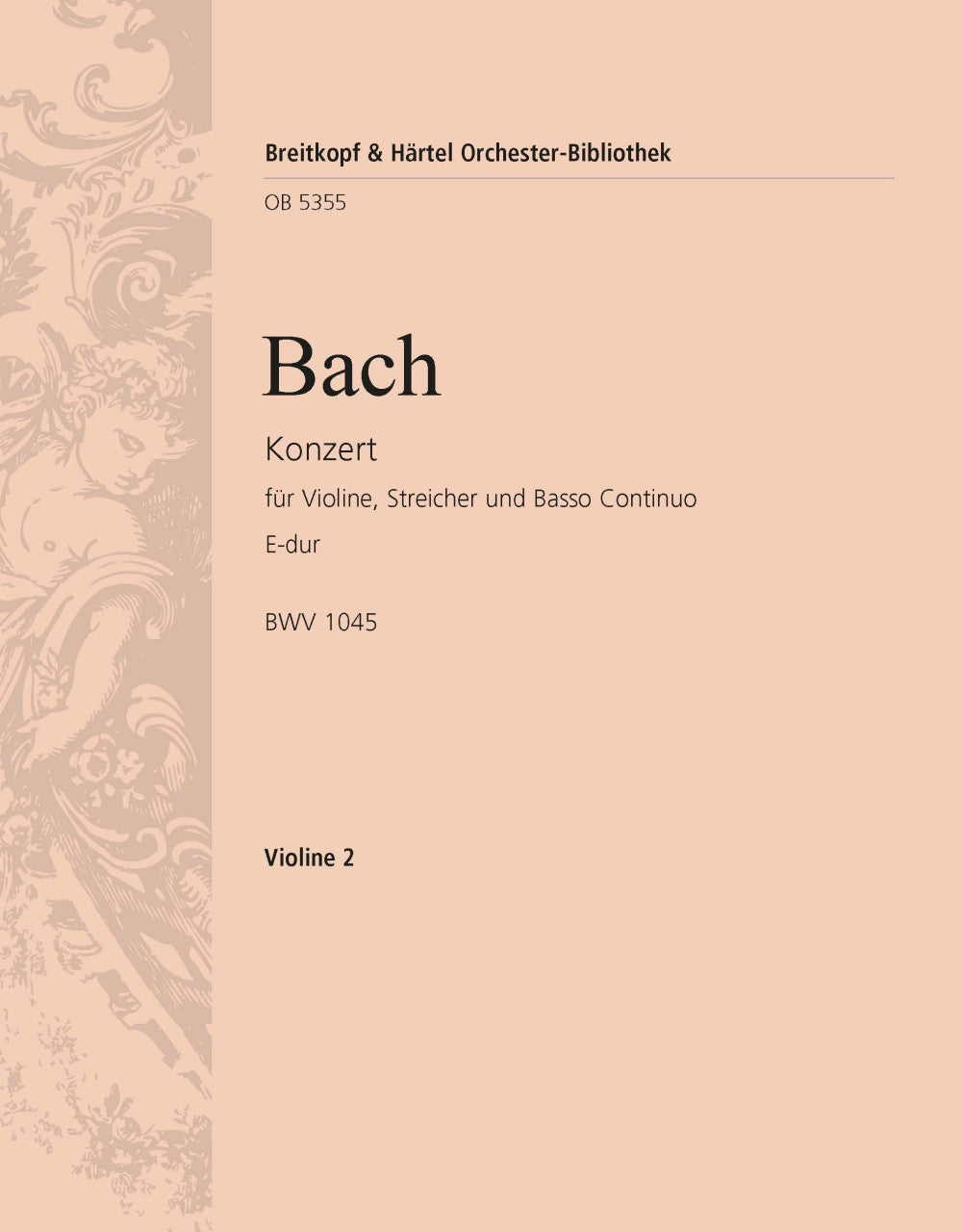バッハ：バイオリン協奏曲 第2番 ホ長調 BWV 1042/原典版/Hofmann編: バイオリン 2 【輸入：オーケストラ･パート譜】