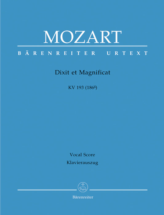 モーツァルト:ディクシットとマニフィカト KV 193(186g)(ラテン語)/原典版/Fellerer & Schroeder編 【輸入:合唱とピアノ】