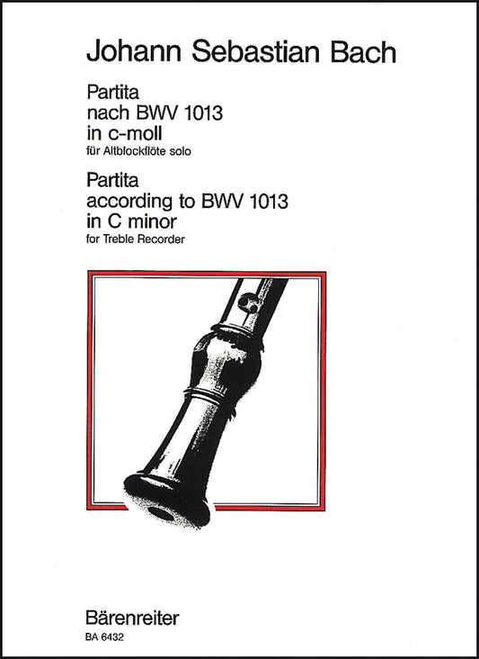バッハ:無伴奏フルートのためのパルティータ BWV 1013(アルト・リコーダー用/ハ短調)/Harras編曲 【輸入:リコーダー】