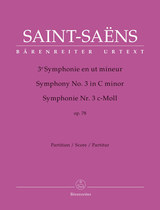 サン・サーンス：交響曲 第3番 ハ短調 Op.78 「オルガン付」/原典版/Stegemann編: 指揮者用大型スコア 【輸入：オーケストラ(スコア)】