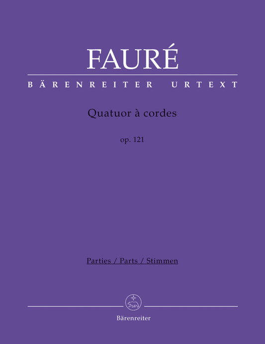 フォーレ:弦楽四重奏曲 ホ短調 Op.121(2VL,VA,VC)/Sobaskie編 【輸入:室内楽(パート譜)】