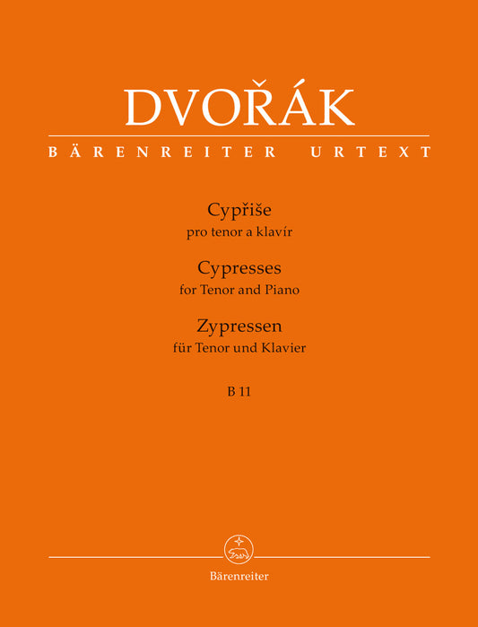 ドヴォルザーク:糸杉(テノールとピアノのための)B 11 (英語、チェコ語、独語)/Frese編 【輸入:ヴォーカルとピアノ】