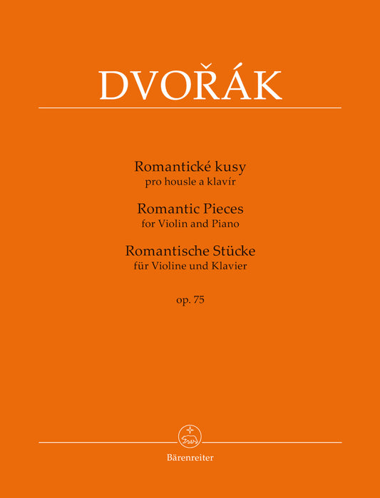 ドヴォルザーク：4つのロマンティックな小品 Op.75/Pokorny & Solc編 【輸入：ヴァイオリン】