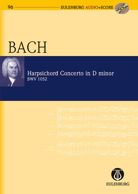 バッハ:チェンバロ協奏曲 第1番 ニ短調 BWV 1052/クラーク編: スタディ・スコア(CD付) 【輸入:ピアノとオーケストラ(スコア)】